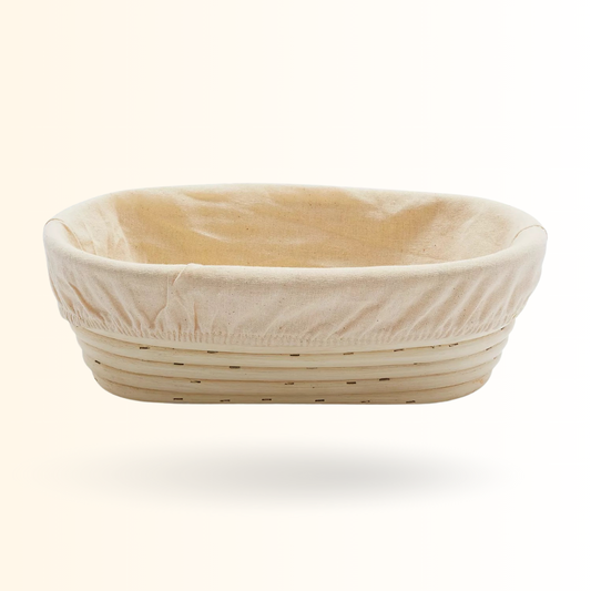 Oval Bread Banneton Basket & Liner 10"