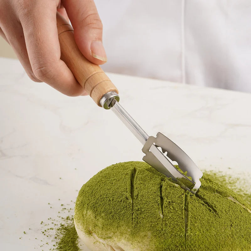 Stainless Steel Bread Lame & 5 Replacement Blades