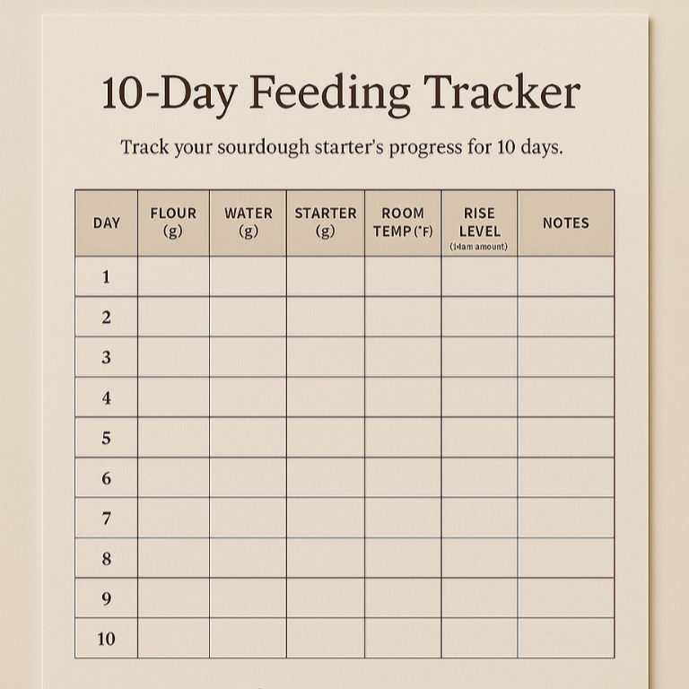 10 Day Feeding Tracker (Printable) - FREE