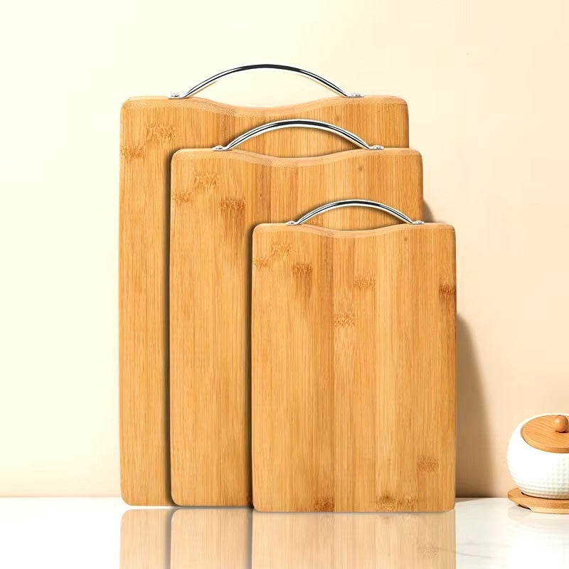 thumbnail image 2 of Chef's Favorite 3-Piece Bamboo Cutting Board Set - Pre-Oiled, Double-Sided With Ergonomic Handles & Juice Groove 2 of 6