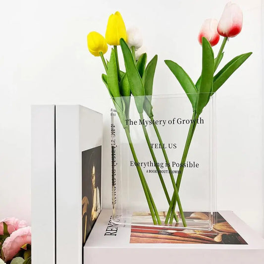 Transparent Book Vase