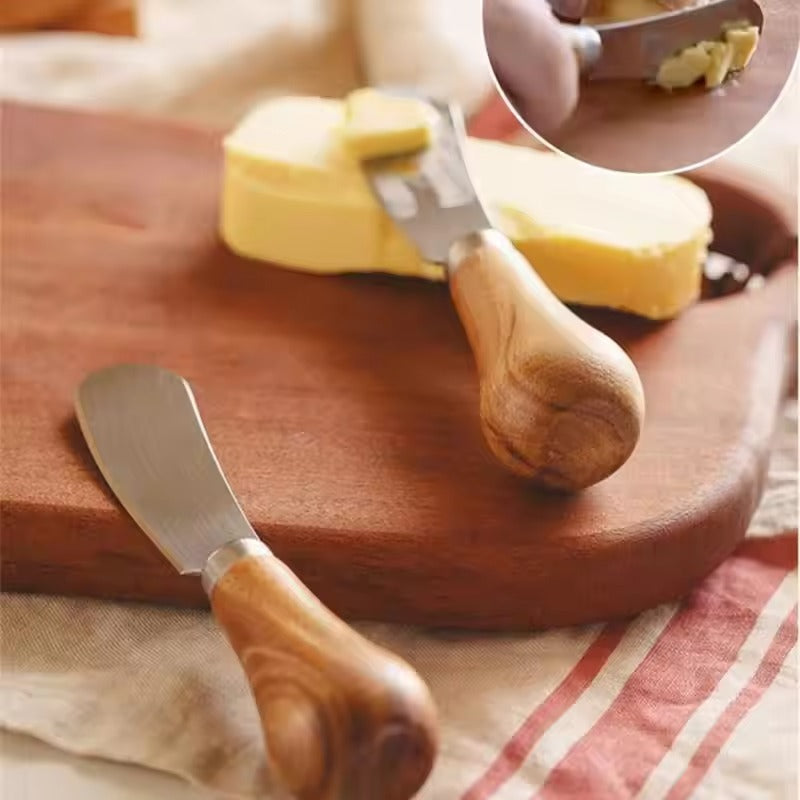 Acacia Wood Handle Butter Knife (2 piece set)
