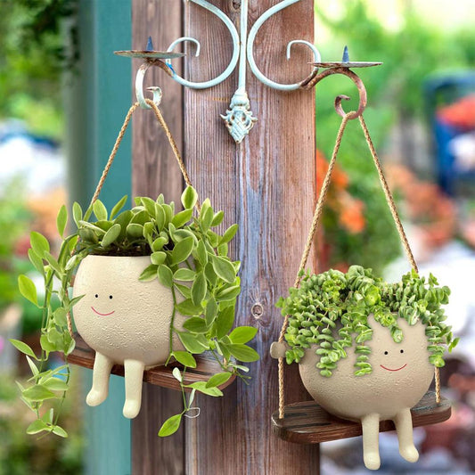 Smiley Face Swinging Planter