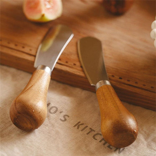 Acacia Wood Handle Butter Knife (2 piece set)