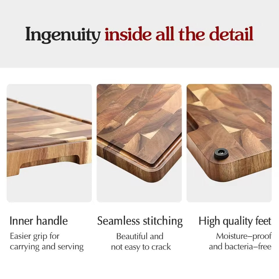 Acacia Checkered Cutting Board