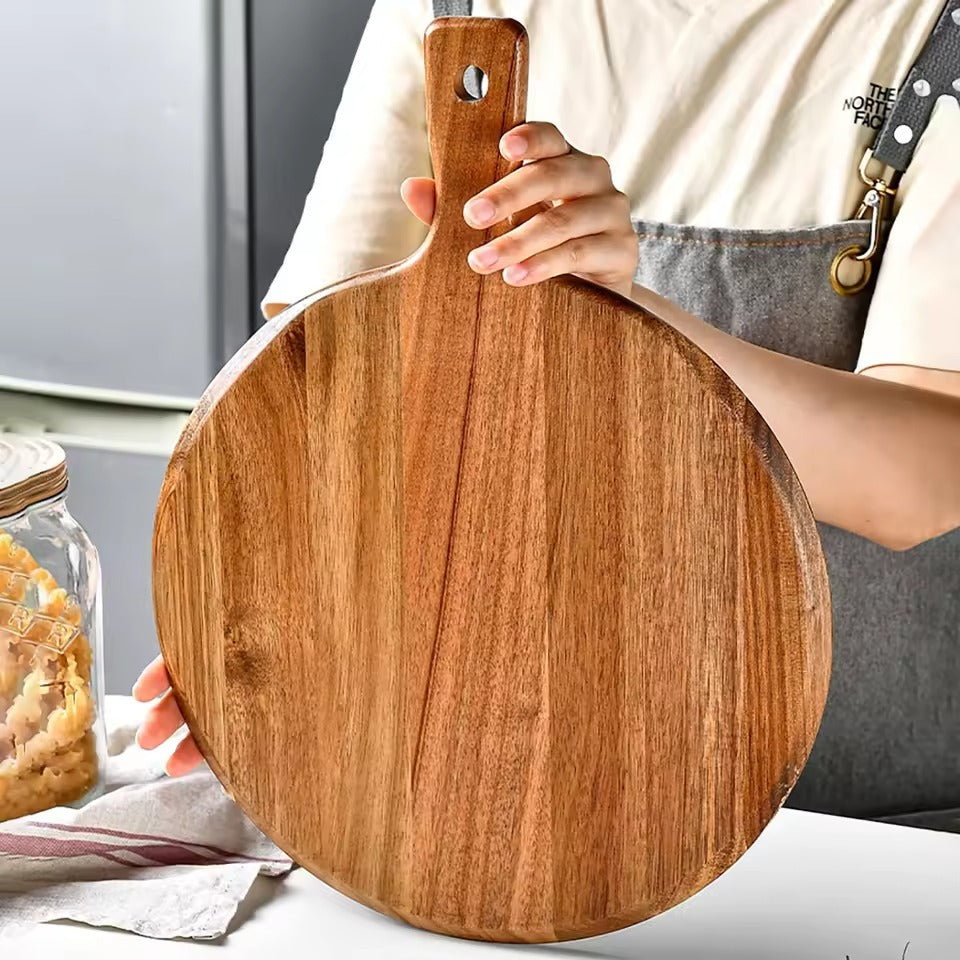 Circular Acacia Wooden Cutting Board